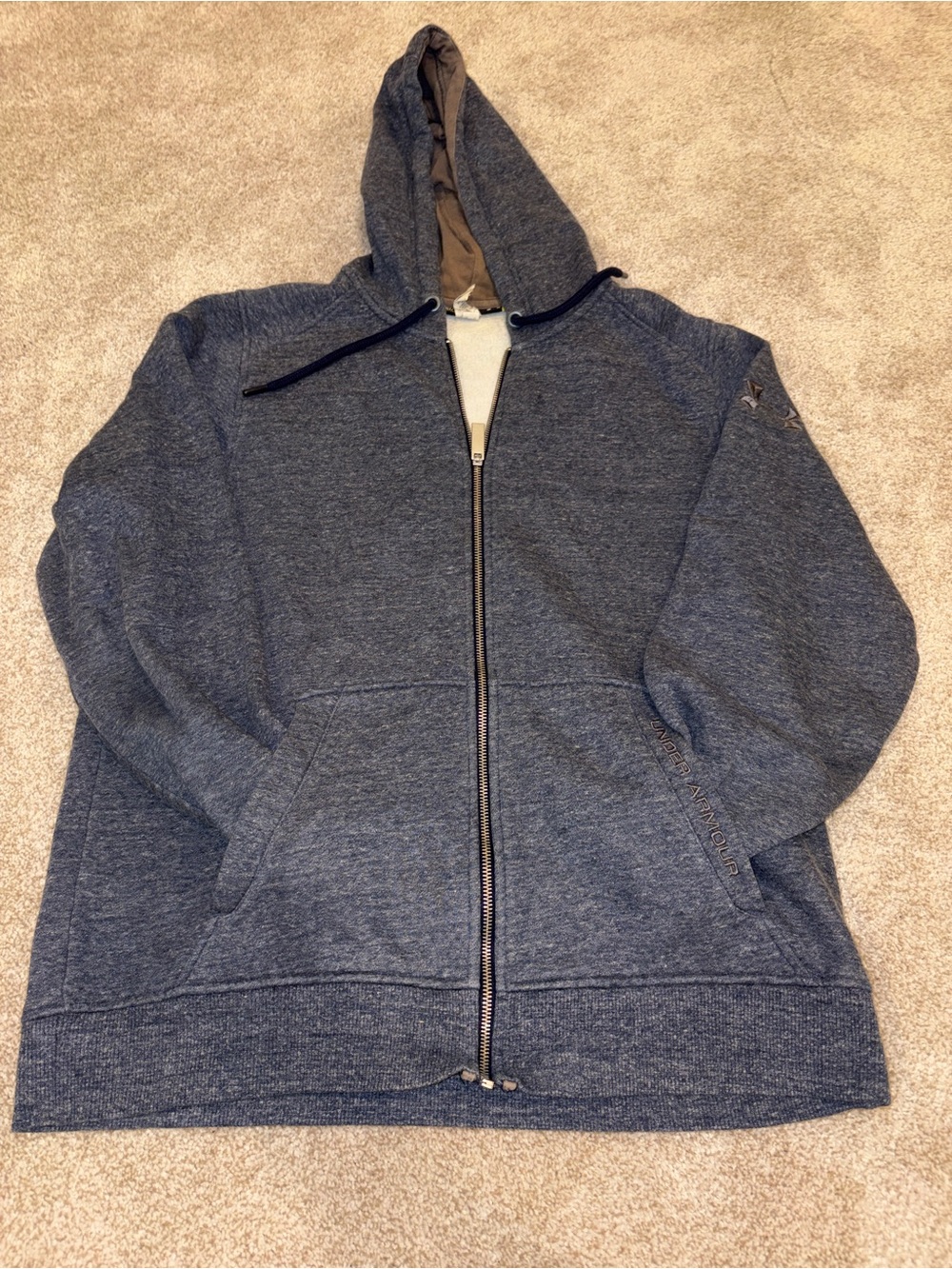 Under Armour Men's Dark Blue Full-Zip Hoodie Jacket